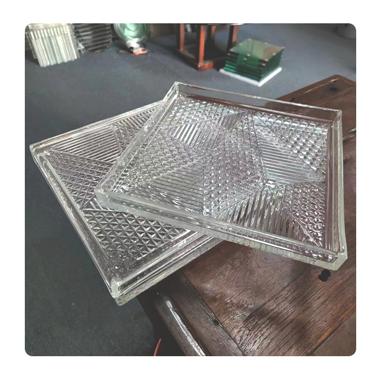 Crystal Glass Brick Dimensions 275x275x35mm Hanging Solid Ultra Clear Hot Melt Glass Decorative Glass Bricks Blocks Pieces Tiles