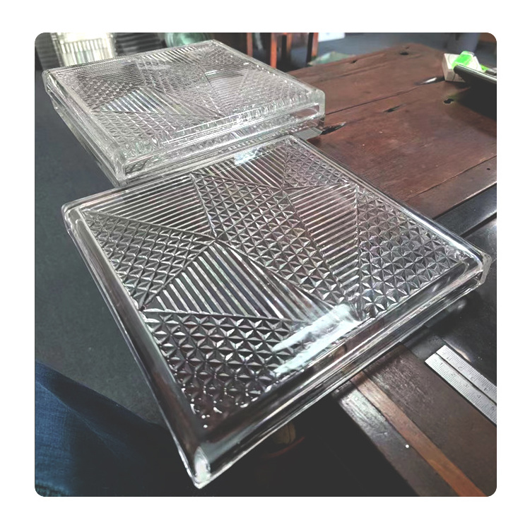 Crystal Glass Brick Dimensions 275x275x35mm Hanging Solid Ultra Clear Hot Melt Glass Decorative Glass Bricks Blocks Pieces Tiles