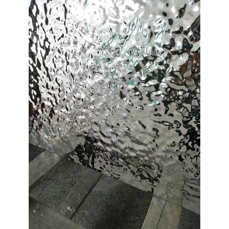 3D Mirror Cast Glass Ceiling Panel 5mm 8mm Hot Plating Kiln Cast Glass Eco-friendly Recycled Decorative Hot Melt Glass Ceiling