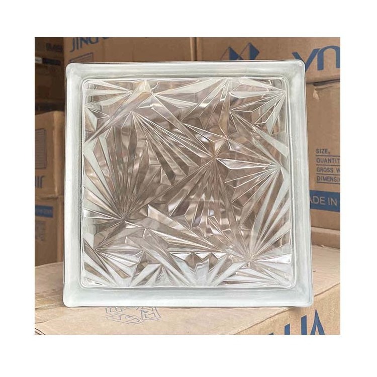 Hollow Glass Blocks Volume Discount Ice Flower Pattern Glass Block Partition Walls For Home Decor Art Architectural Glass Block