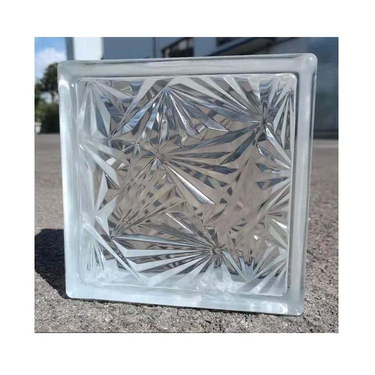 Hollow Glass Blocks Volume Discount Ice Flower Pattern Glass Block Partition Walls For Home Decor Art Architectural Glass Block