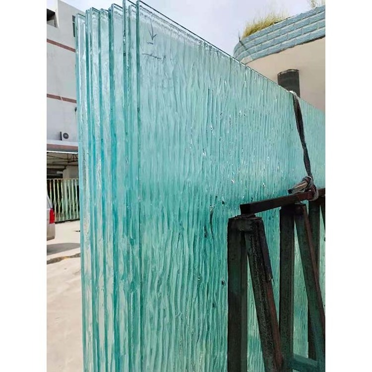 large hot melt glass panel for folding screen customized patterned tempered laminated building glass backsplash for kitchen sale