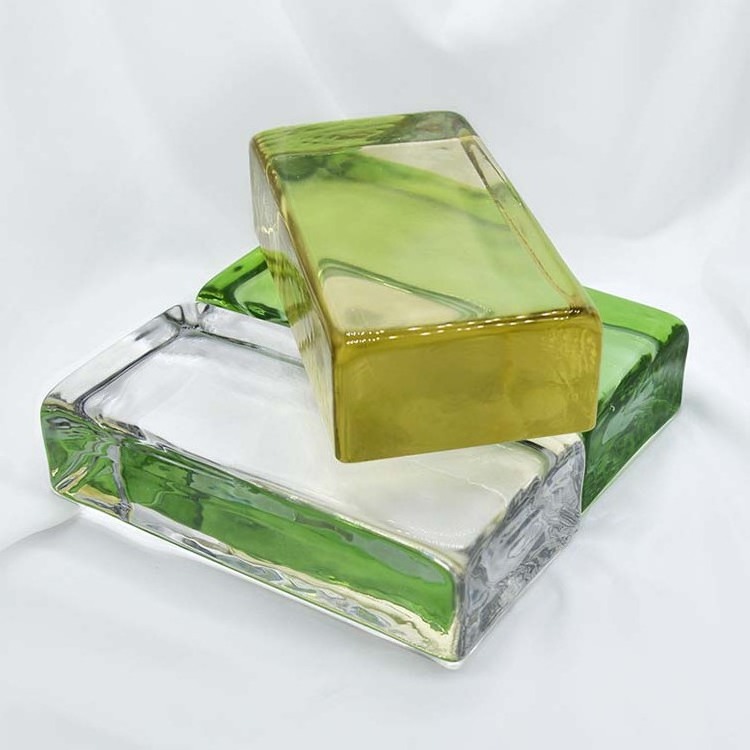 Multicolored Crystal Glass Blocks Bricks Wholesale Price Factory Outlet High-end Fire Rate Glass Brick Wall Hot Melt Glass Block