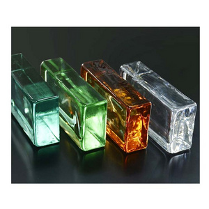 Multicolored Crystal Glass Blocks Bricks Wholesale Price Factory Outlet High-end Fire Rate Glass Brick Wall Hot Melt Glass Block