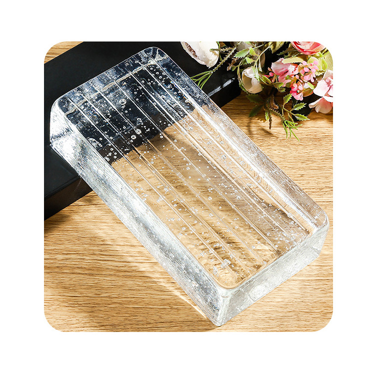 Blank Glass Brick 100x100x50mm Square Glass Brick Dimensions Art Crystal Clear Glass Blocks Bricks Wall Partition For Decoration