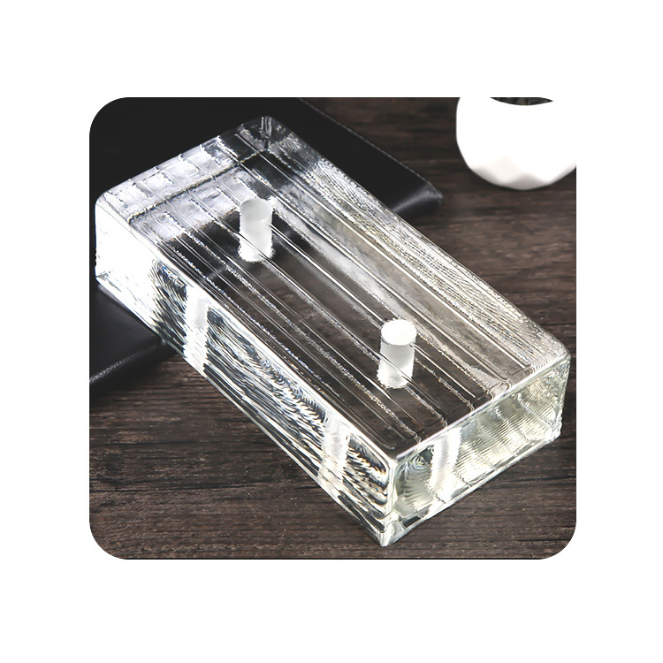 Blank Glass Brick 100x100x50mm Square Glass Brick Dimensions Art Crystal Clear Glass Blocks Bricks Wall Partition For Decoration