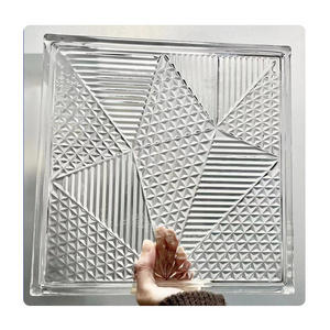 Crystal Glass Brick Dimensions 275x275x35mm Hanging Solid Ultra Clear Hot Melt Glass Decorative Glass Bricks Blocks Pieces Tiles