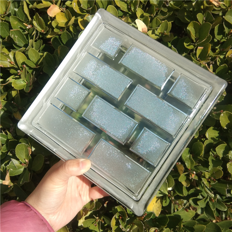 19 19 8 cm dimension translucent square hollow glass block brick for wall partition