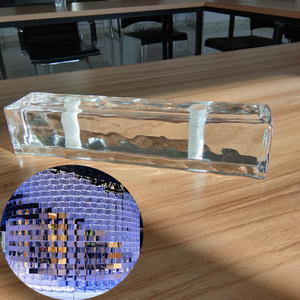 Custom 8" x 2.5" and 4*4*10 inch solid glass brick block dimensions decorative clear glass block for swimming pool