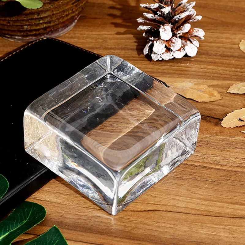 Different Sizes Dimensions Solid Crystal Glass Brick Block with Bubbles for Partition Wall