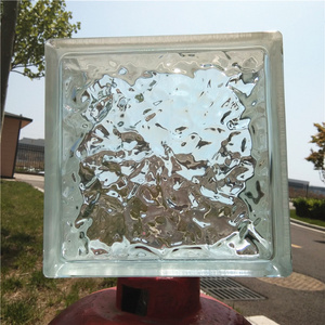 Factory supply decorative 190*190*80mm hollow glass block brick for wall partition