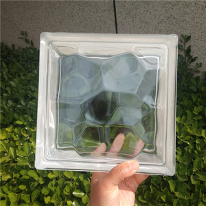 Decorative art square hollow glass brick blocks dimension for wall decoration