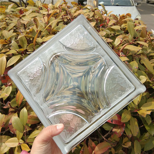 Building Transparent Patterned Crystal Hollow Glass Block Decorative Clear Glass Brick Dimensions