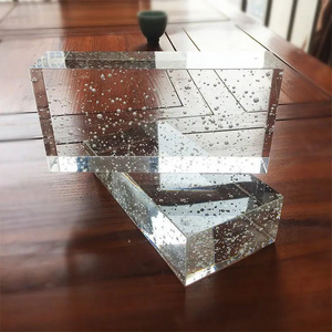 Promotion Crystal Glass Bricks Blocks Building Glass Brick with Bubbles Partition Wall Decor Glass Bricks