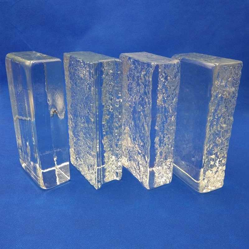 50*100*200mm Clear Ice Textured Glass Bricks Customizable Color Crystal Glass Blocks Glass Brick