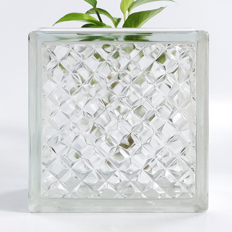 Factory price Construction Fire Rated Decorative Hollow Glass Block Brick for sale