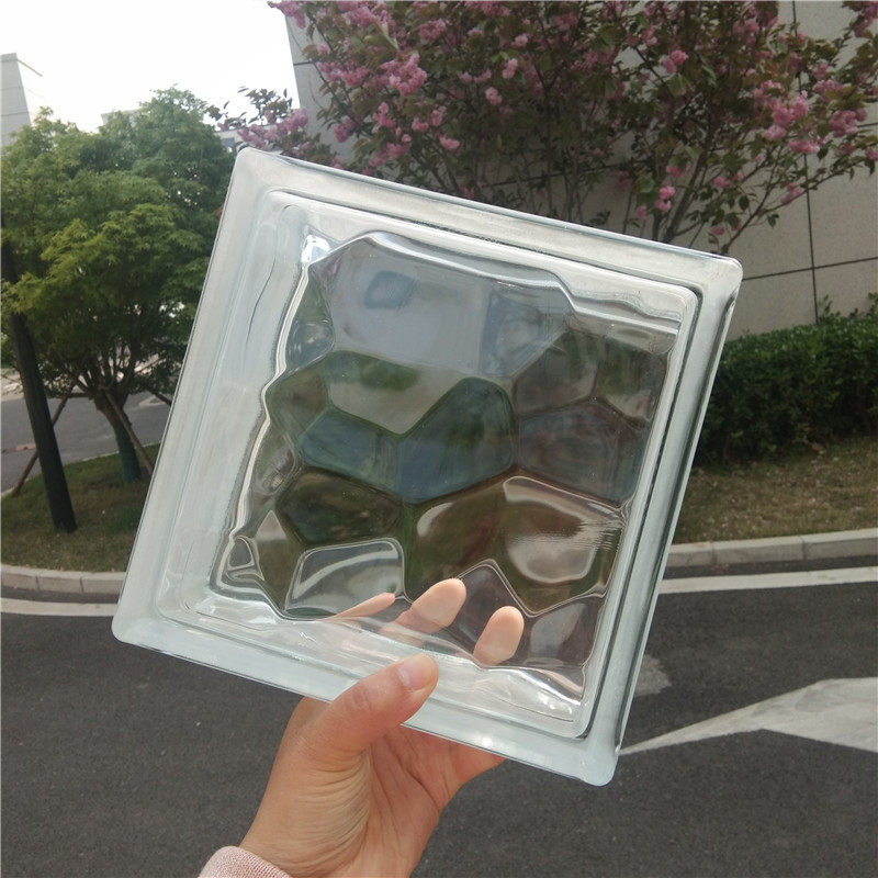 Hot Sale 190*190*80MM Decorative Building Hollow Glass Bricks Blocks Price Dimensions For Wall