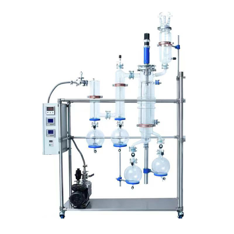 Valuen 6inch Molecular Distillation For High Purity Hemp Oil  Glass molecular distillation