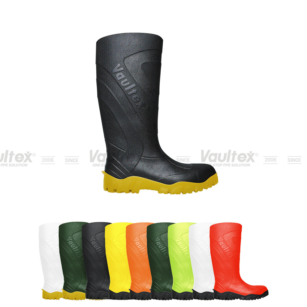 Vaultex Gum Boots High Quality Waterproof Rubber Boots Flat Heel Anti-oil Waterproof Safety PVC Rain Boots for Industry