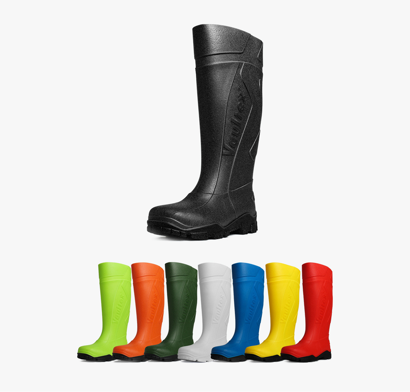 Vaultex Gum Boots High Quality Waterproof Rubber Boots Flat Heel Anti-oil Waterproof Safety PVC Rain Boots for Industry