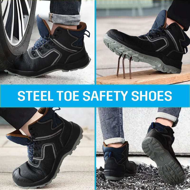 Vaultex New S3 Heavy Duty Genuine Leather Anti-Puncture Safety Shoes For Men Anti-Smashing ESD Safety Work Boot For Industrial