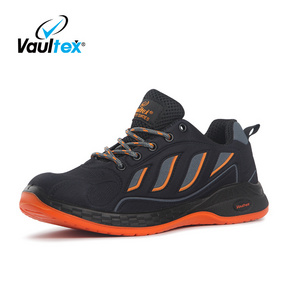 Vaultex Anti-slip Anti-puncture lightweight Breathable Work Sneaker Steel Toe Safety jogger Shoes For Industrial Construction