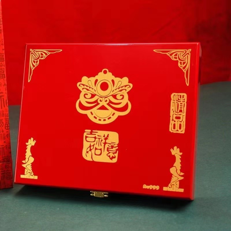 Luxury Fashion Real 999.9 Pure 24K Gold 12 Chinese Zodiacs Bars Bridal Engagement Wedding Fine Jewelry Gift Box