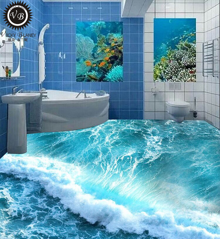 digital print 3d picture bathroom wall and floor tile