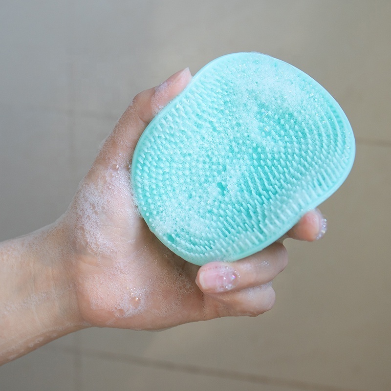 2022 New Unique Design 3 Finger Handle Easy To Hold Silicone Foot Scrubber Silicone Shower Body Cleaning Brush