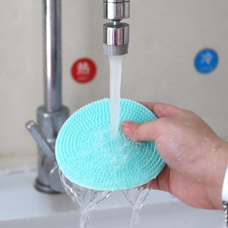 2022 New Unique Design 3 Finger Handle Easy To Hold Silicone Foot Scrubber Silicone Shower Body Cleaning Brush