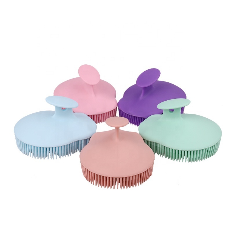 Shower Exfoliation Brush Soft Silicone Bath Wet Dry Body Handheld Foot Cellulite Scrubber