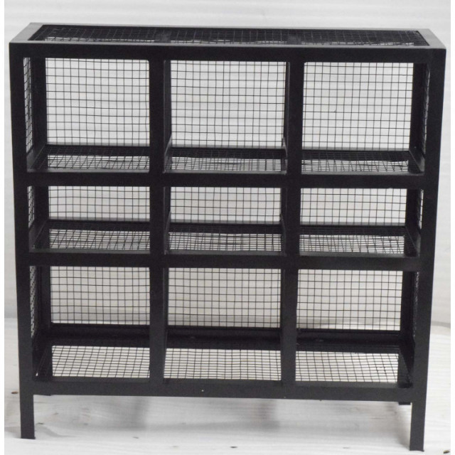 Industrial Antique Style Iron Mesh Storage Shoe Home Product Decorative Living Room Outdoor Cabinet