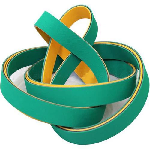 Nylon Sandwich green yellow belt Flat Belt High Speed Polyamide Transmission Rubber Belt