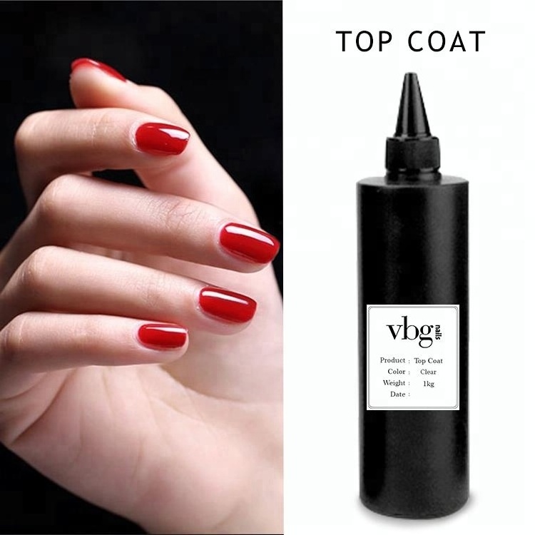 VBG Factory 5kgs Raw Material Gel Nails Top Coat High Quality Bulk Package UV Gel Polish Topcoat