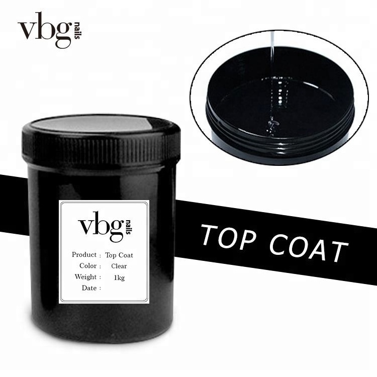 VBG Factory 5kgs Raw Material Gel Nails Top Coat High Quality Bulk Package UV Gel Polish Topcoat