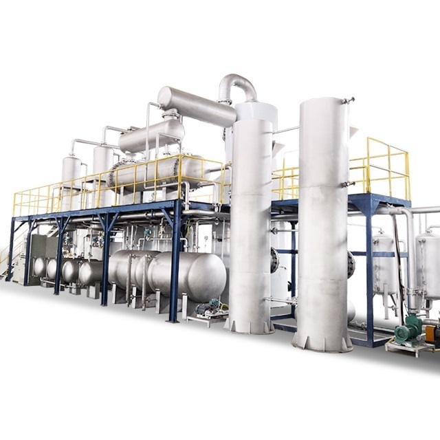 Used black waste car motor engine oil processing recycling distillation refinery plant for base oil