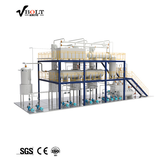 waste engine oil distillation to diesel oil recycling machine