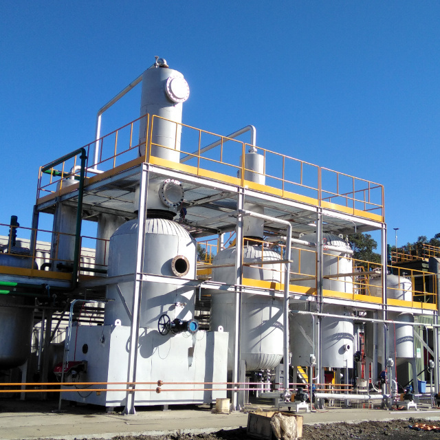 Lower sulfur decolor deodor waste black engine oil distillation to diesel recycling plant equipment