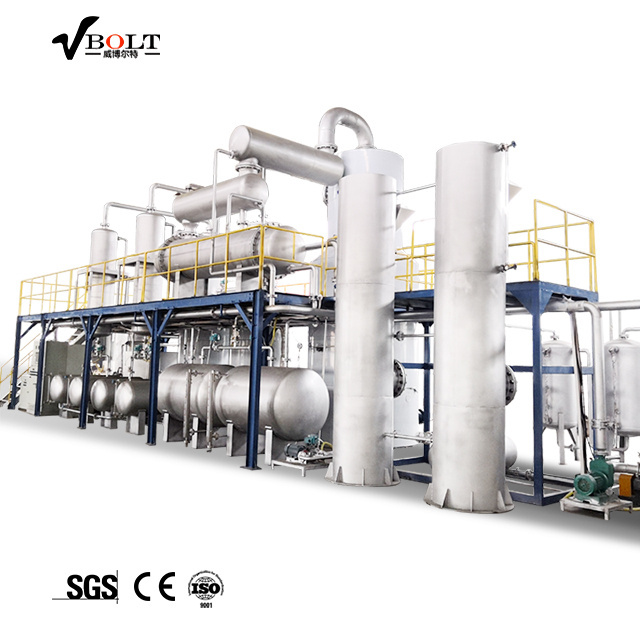 Used black waste car motor engine oil processing recycling distillation refinery plant for base oil