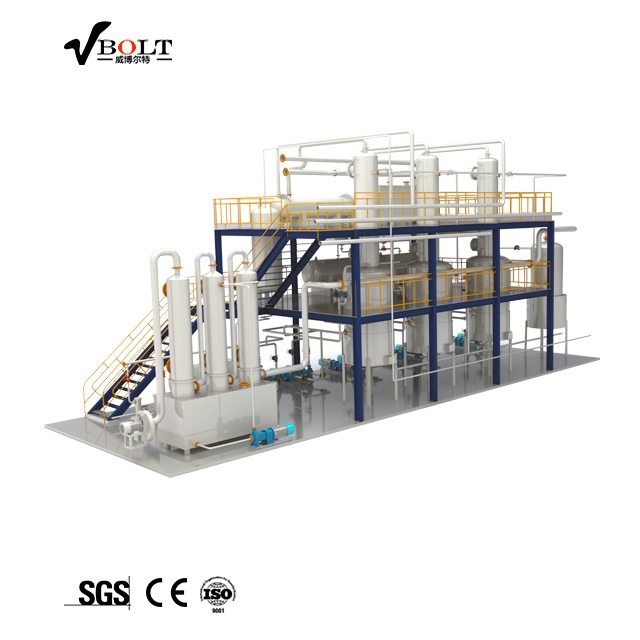 waste engine oil distillation to diesel oil recycling machine