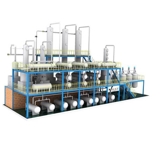 Pyrolysis oil making motor oil extraction waste plastic to diesel continuously fuel oil  recycling distillation machine