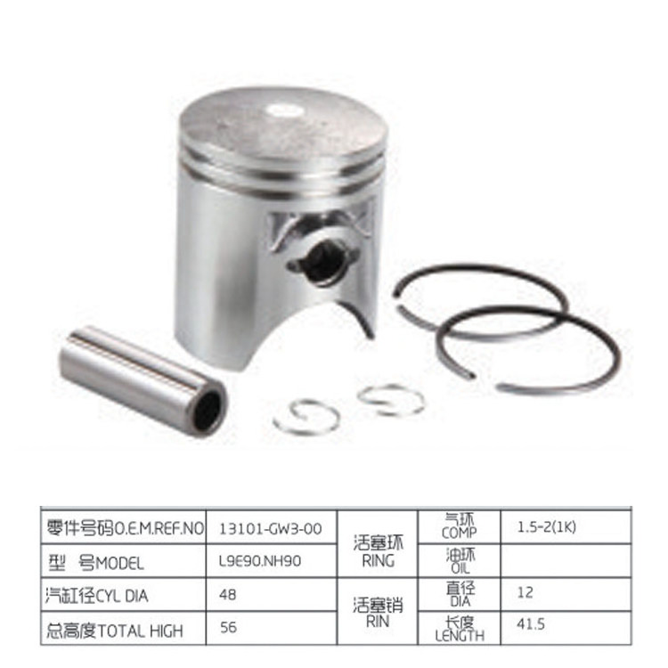 L9E90 NH90 90CC engine cylinder piston kit competitive prices motorcycle parts numerous