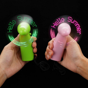 Led Display Handheld Electric Portable Pocket Handy Mini Programmable Led Custom Message Battery Fan