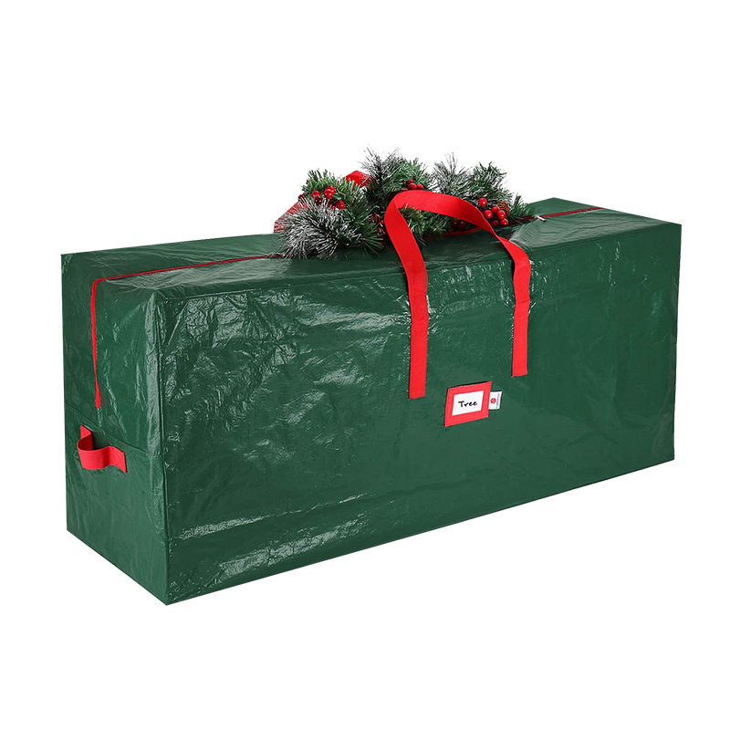 Wholesale Waterproof Foldable Christmas Tree Wreath ornament Storage Bag Xmas Decorations Storage Zippered Cover Bag