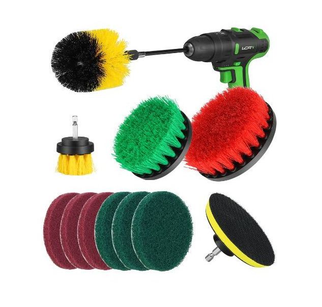 25 PCS Multifunctional Drill Powered Extended Long Attachment Set Car Detailing Brushes Car Wash Brushes Cleaning Kit