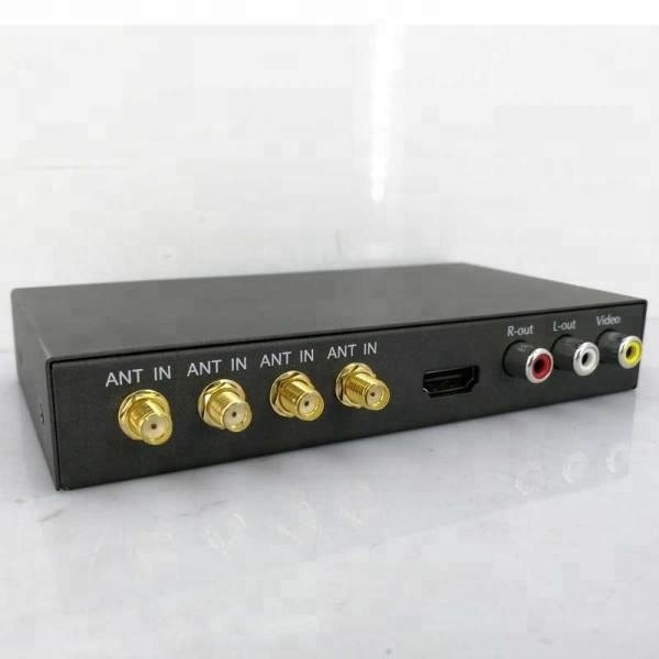 Car DVB-T COFDM 4 antenna DVB-T2 4 Tuner Siano Digital TV Video transmission Receiver diversity high speed set top box