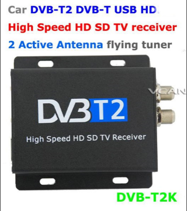 Cheap Car DVB-T2 DVB-T USB High Speed HD SD TV receiver 2 magnet  Antenna tuner automobile DVBT diversity TDT STB h264 DVB-T2K