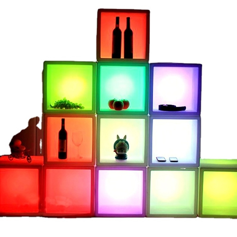 RGB 16 colors remote control illuminated lighting plastic LED light bookshelf for study room