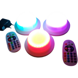 100% Waterproof outdoor rechargeable battery RGB indoor led RGB light