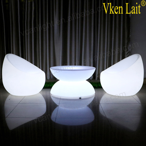 Colorful party nightclub outdoor furniture led sofa glowing led chairs and tables single sofas set